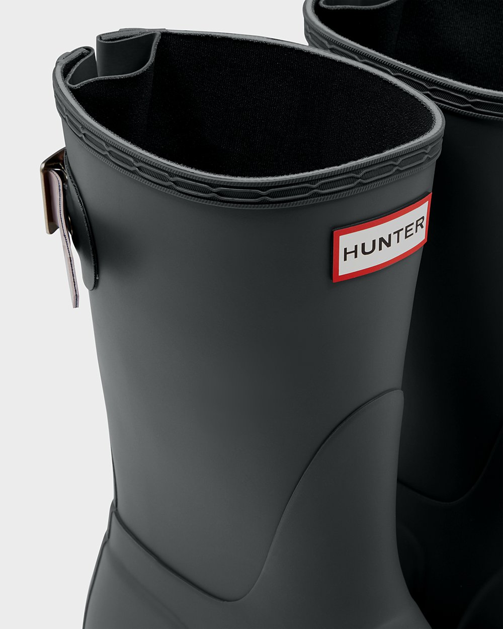 Women Hunter Original Back Adjustable | Short Rain Boots Deep Green/Purple | NZ-89207-HITR